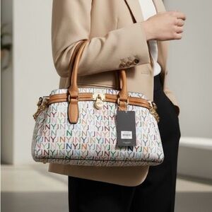 Jones New York Print Valerie Satchel - White